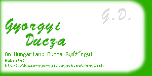 gyorgyi ducza business card